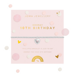 Kids' Confetti A Little '10th Birthday' Bracelet | Silver Plated