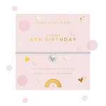 Kids' Confetti A Little '6th Birthday' Bracelet | Silver Plated