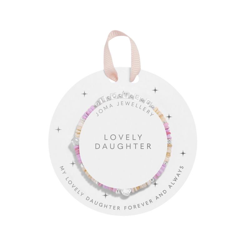 Kids' Happy Little Moments 'Lovely Daughter' Bracelet | Silver Plated