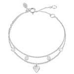 Lumia Hammered Heart Bracelet | Silver Plated