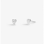 Lumia Hammered Heart Earrings | Silver Plated