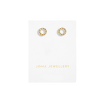 Mini Charms Pavé Circle Earrings | Gold Plated