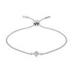 Mini Charms Pavé Diamond Bracelet | Silver Plated