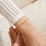 Mini Charms Pavé Heart Bracelet | Gold Plated