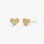 Mini Charms Pavé Heart Earrings | Gold Plated