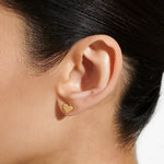 Mini Charms Pavé Heart Earrings | Gold Plated