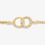 Mini Charms Pavé Linked Circles Bracelet | Gold Plated