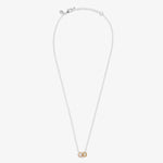 Mini Charms Three Tone Pavé Necklace | Silver, Gold & Rose Gold Plated