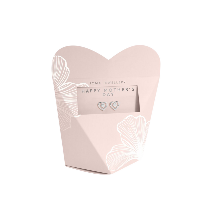 Mother's Day From The Heart 'Happy Mother's Day' Earrings | Silver Plated