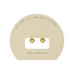 Soul Shine Drop Heart Earrings | Gold Plated