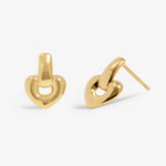 Soul Shine Drop Heart Earrings | Gold Plated