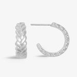 Soul Shine Plaited Hoop Earrings | Silver Plated