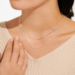 Stacks of Style Organic Shape Necklace | Silver Plated