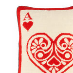 Dealer's Choice 'Ace of Hearts' Needlepoint Cushion | 30x40cm