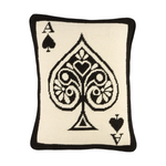 Dealer's Choice 'Ace of Spades' Needlepoint Cushion | 30x40cm