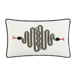 Snake Embroidered Cushion | 50x30cm