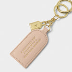 'A Beautiful Mindset' Keepsake Charm Keyring | Dusty Rose