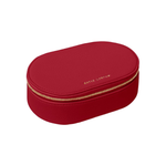 'A Little Sparkle' Oval Jewellery Box | Garnet Red