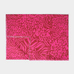 Animal Print Scarf | Red & Fuchsia