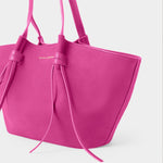 Celina Tote Bag | Magenta Suedette | Small