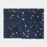 Confetti Star Foil Print Scarf | Navy, White & Silver