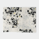 Floral Burst Foil Print Scarf | Off White, Black & Gold