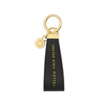 'Follow Your Dreams' Sentiment Loop Keyring | Black