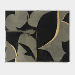 Geometric Arch Foil Print Scarf | Khaki, Black & Gold