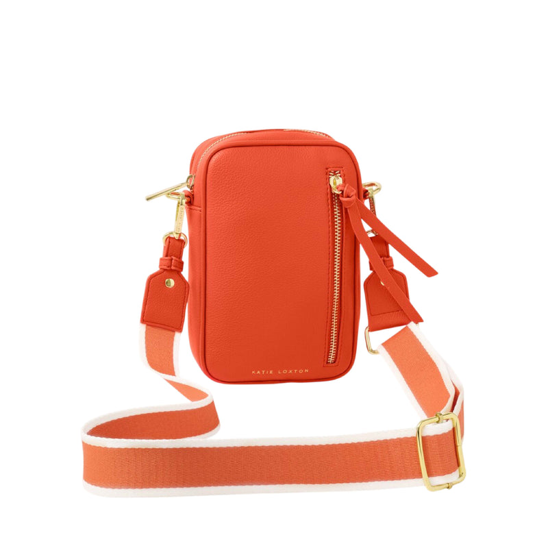 Hallie Crossbody Bag | Deep Orange | Small