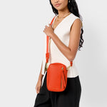 Hallie Crossbody Bag | Deep Orange | Small