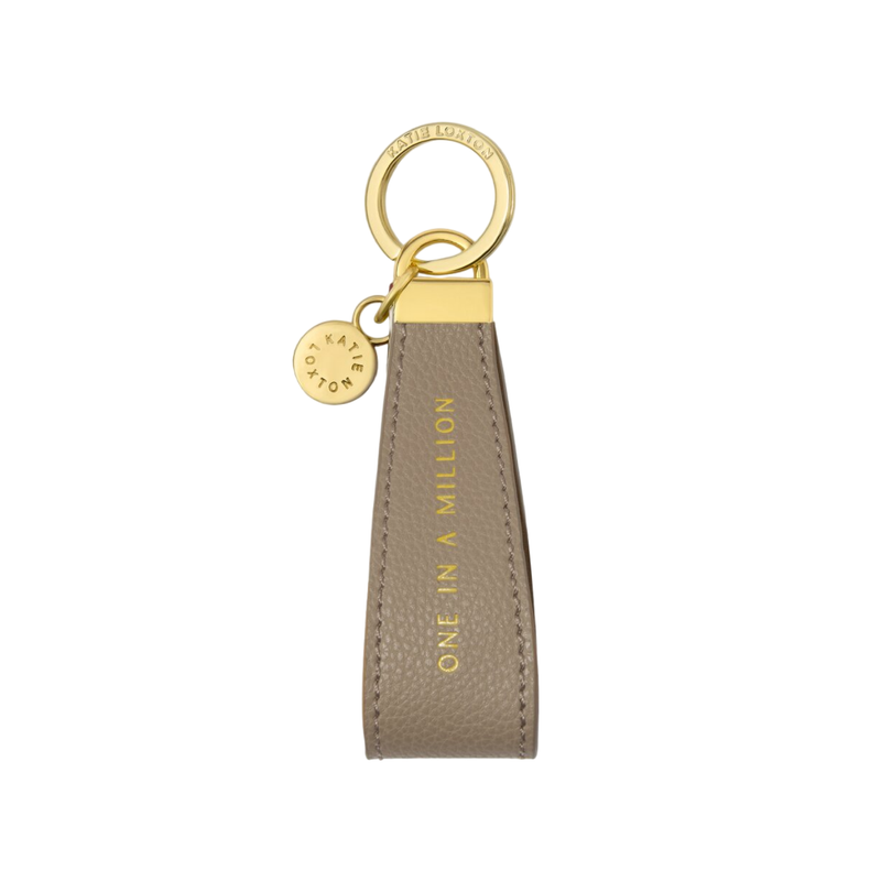 'One in a Million' Sentiment Loop Keyring | Light Taupe