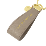 'One in a Million' Sentiment Loop Keyring | Light Taupe