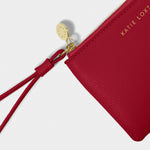 Small Wristlet Pouch | Garnet Red