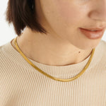 Waterproof Ciana Snake Chain Necklace | Gold Plated