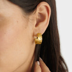 Waterproof Cleyo Hoop Earrings | Gold Plated