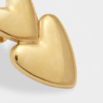 Waterproof Eros Heart Earrings | Gold Plated