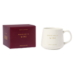 'Working Nine Till Wine' Porcelain Mug | White & Gold