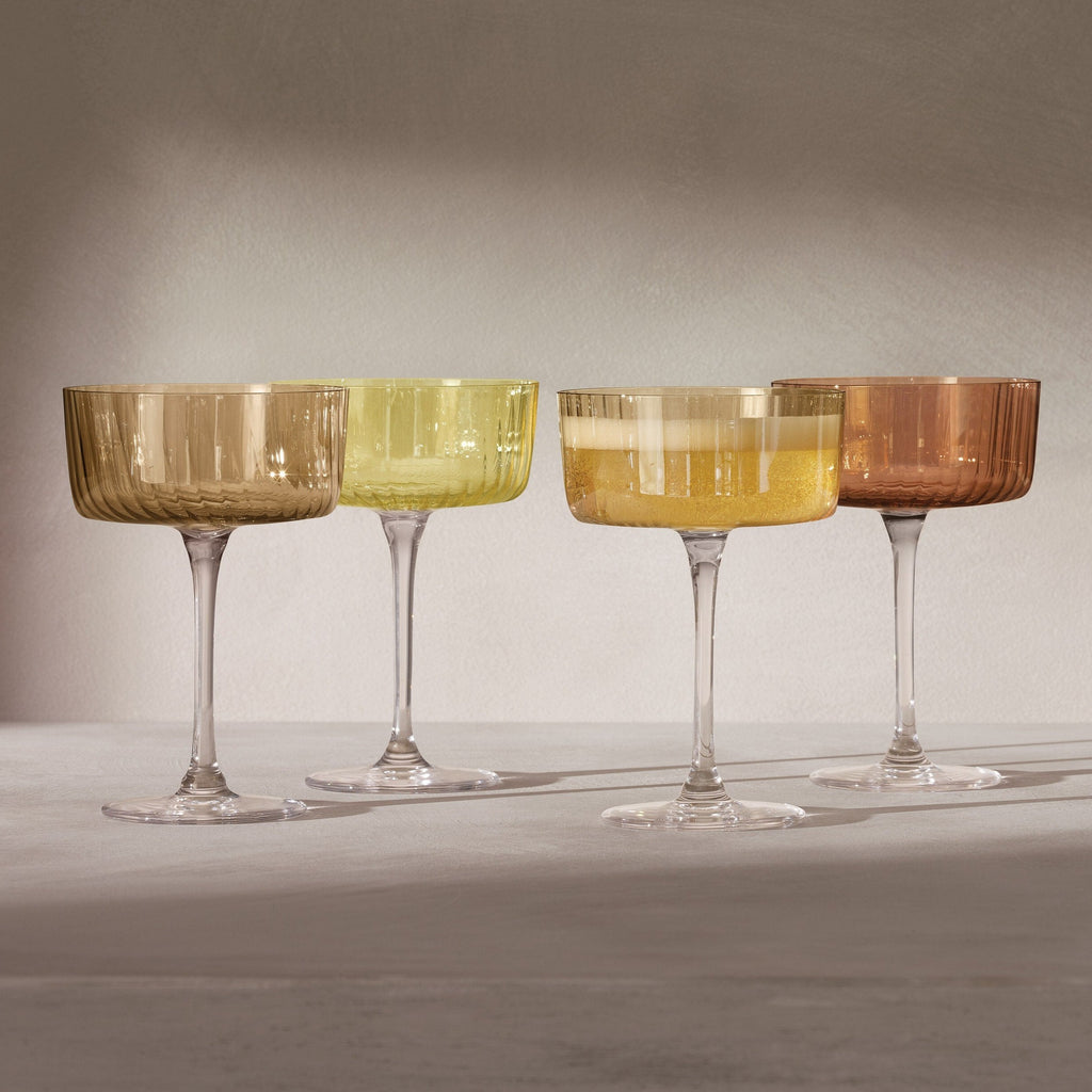 Gems Amber Cocktail Glasses - Set of 4 230ml | About Living