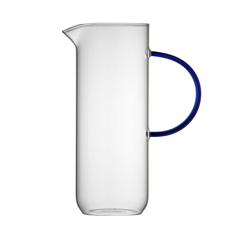 Torino Glass Jug | Clear/Blue | 1.1L