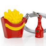 French Fries & Ketchup Keyring