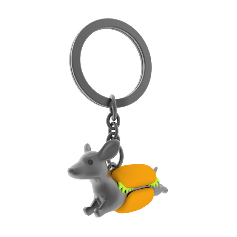 Hotdog Dachshund Keyring