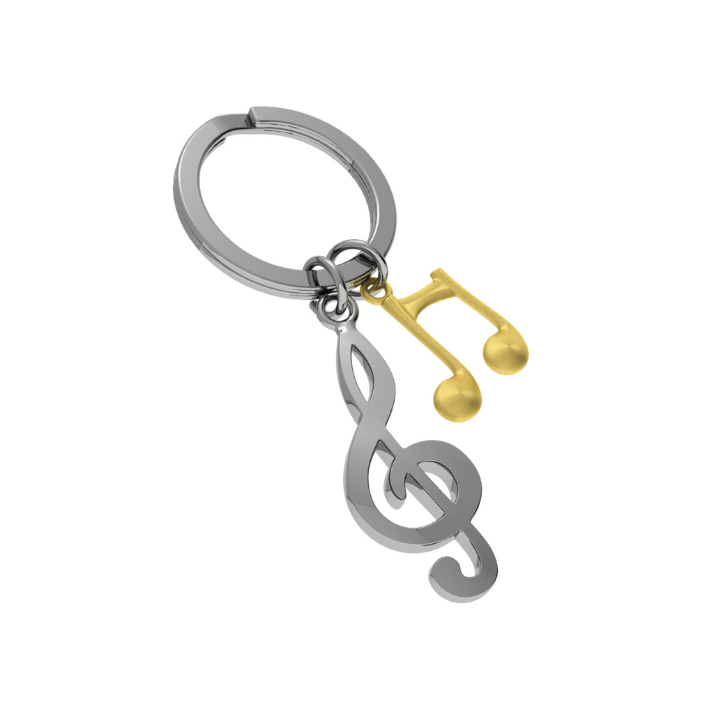 Buy Metalmorphose Treble Clef Music Note Keyring | Silver & Gold ...