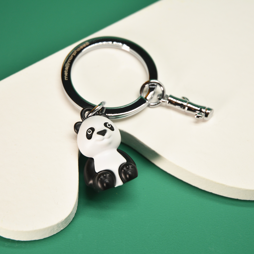 Buy Metalmorphose Panda with Bamboo Keyring | About Living