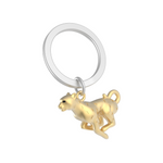 Pearl Gold Leopard Keyring