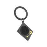 Turntable Keyring | Matt Grey & Gold