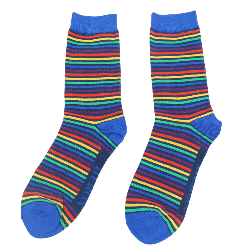 Men's Bamboo Socks | Rainbow Stripes