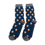 Men's Bamboo Socks | Beer | Navy