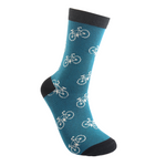 Men's Bamboo Socks | Bikes | Teal