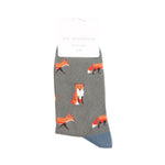 Men's Bamboo Socks | Foxes | Grey