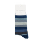 Men's Bamboo Socks | Navy Stripes